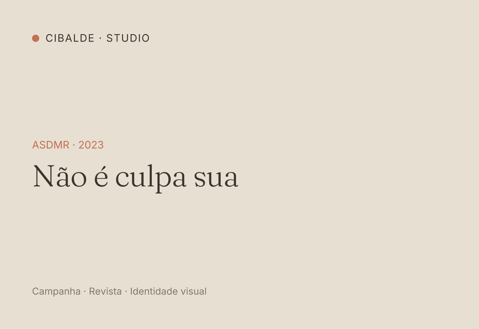 Não é culpa sua