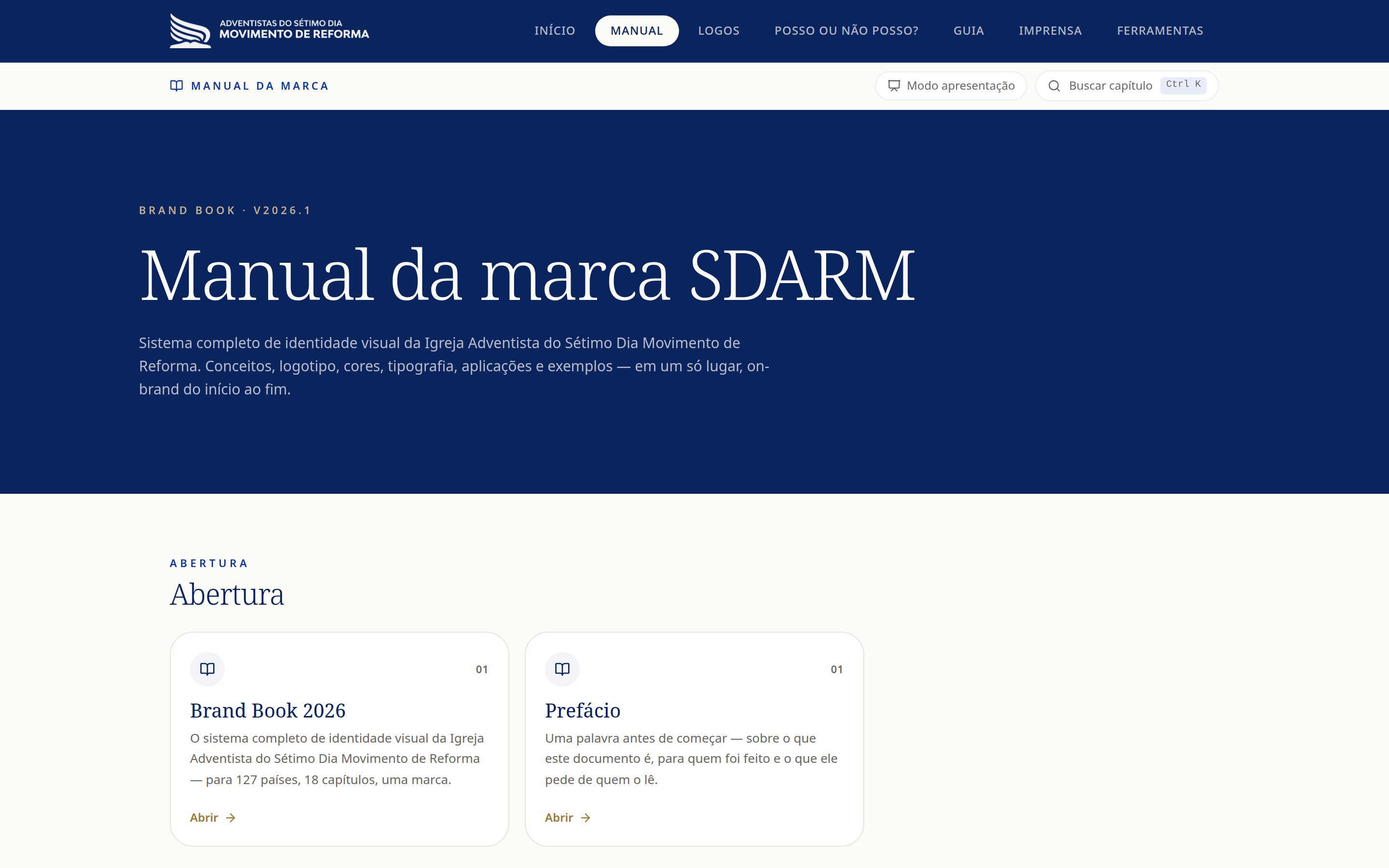 Tela: Manual on-line
