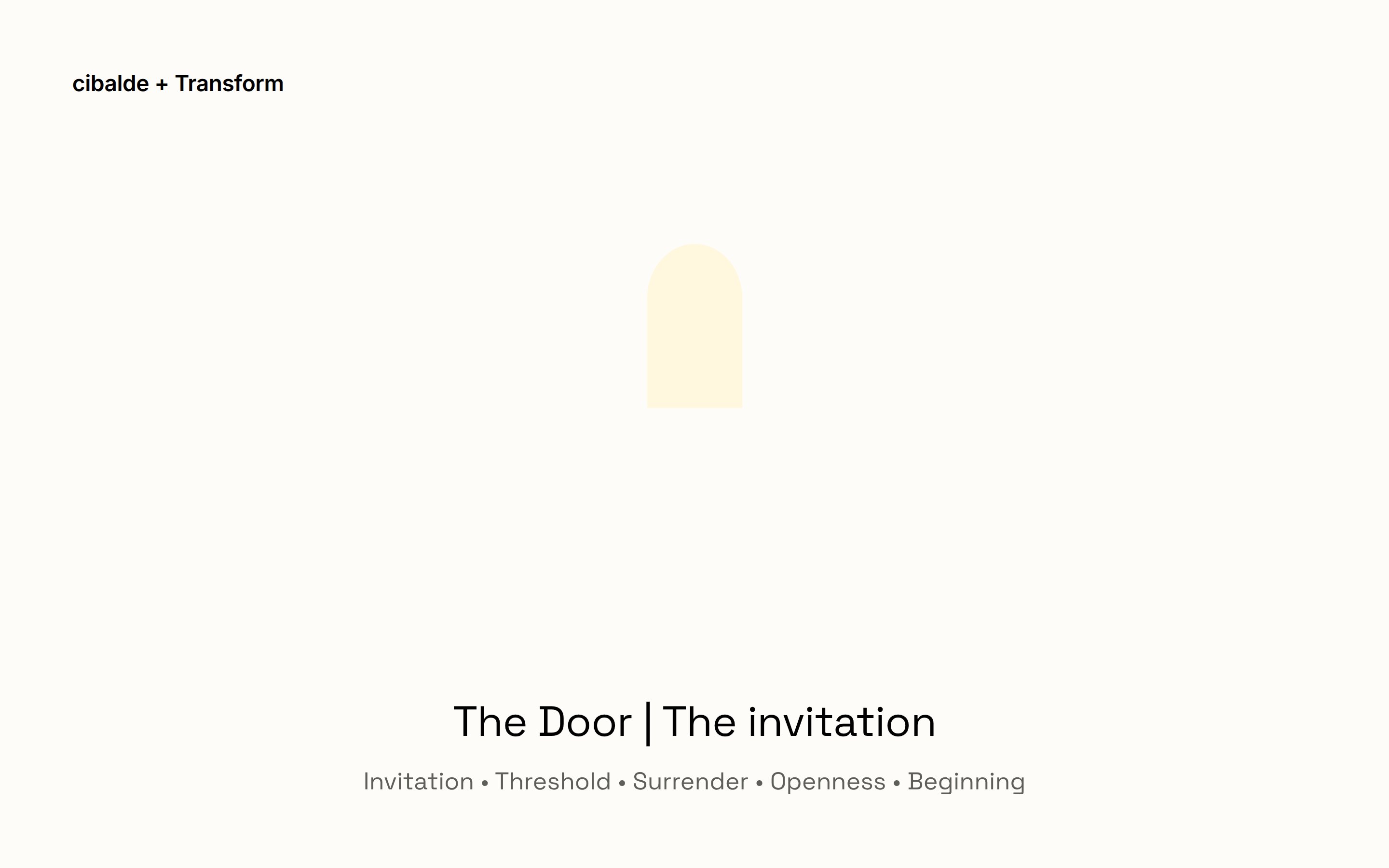 Prancha The Door: só a abertura de luz do símbolo