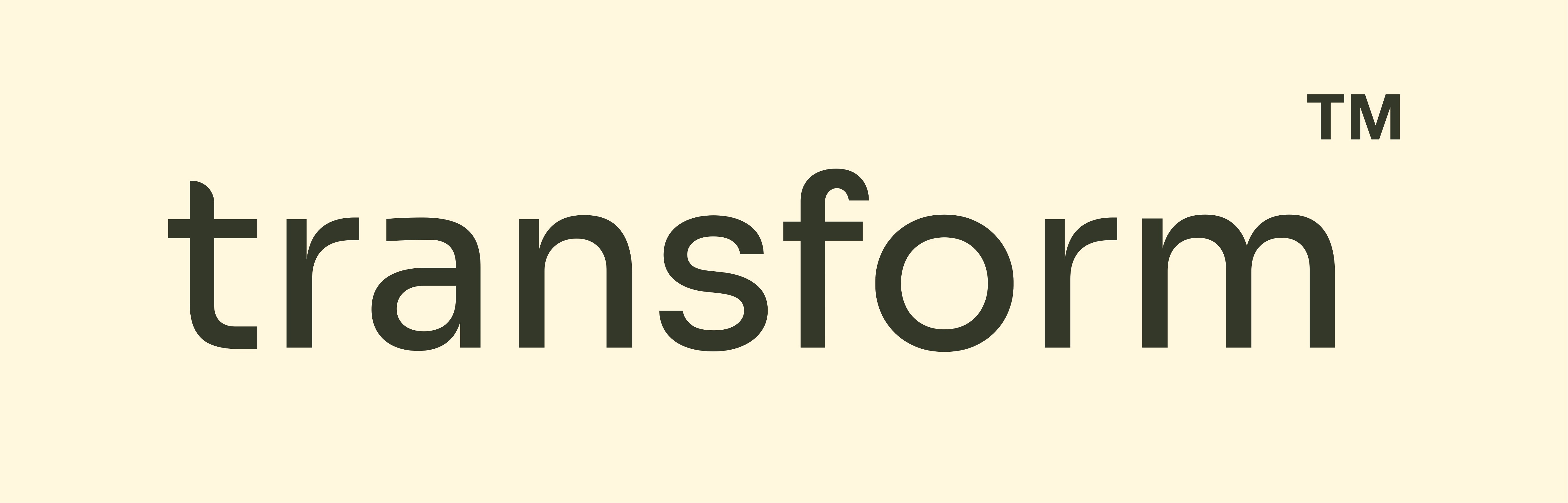 Wordmark transform™ em Ground sobre Dawn